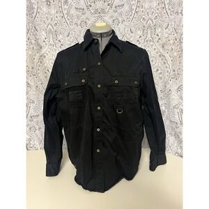 Ralph Lauren Black Safari Shirt Women Med Safari Utility Cargo Military  Vintage